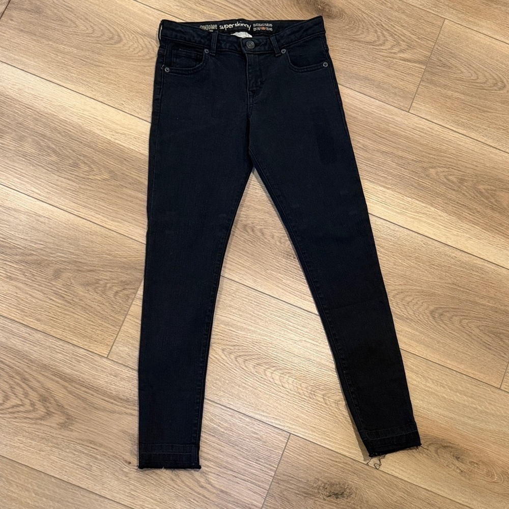 NWT Girls Gymboree Super Skinny Black Jeans Size 12 Slim
